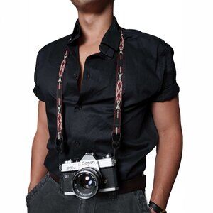 Camera Strap 40" Desert Black & Red Southwest Peak Design Anchors Handcrafted